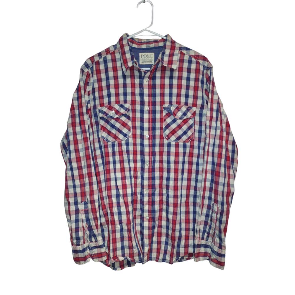 PD&C Men's Button Up Shirt Size Large
